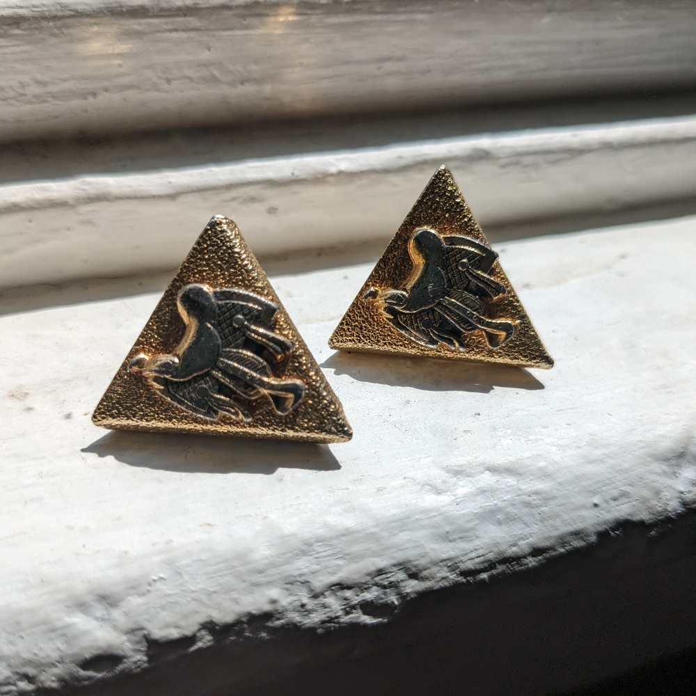 Vintage Gold-Tone Saddle Collar Clips